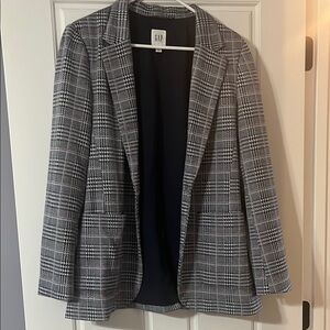 GAP Blue Plaid Blazer with Classic Design
